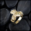 Detailed Claddagh Band in 14K Yellow Gold