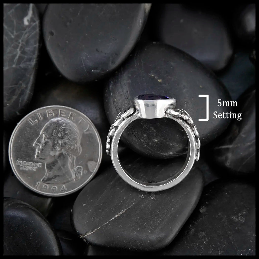 Amethyst custom Ring in Sterling Silver