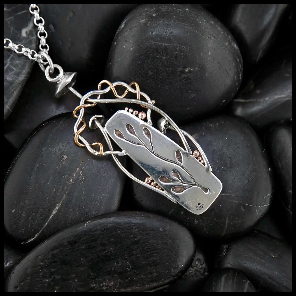 Sonoran Jasper Custom Pendant in Sterling Silver and 14K Gold