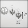 Earrings: Length 22mm 7/8" width 18mm 11/16"