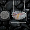 Crazy Lace Agate Pendant in Sterling Silver
30mm x 47mm