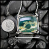 Ocean Jasper Set in a Braided Bezel, Sterling Silver
37mm x 42mm