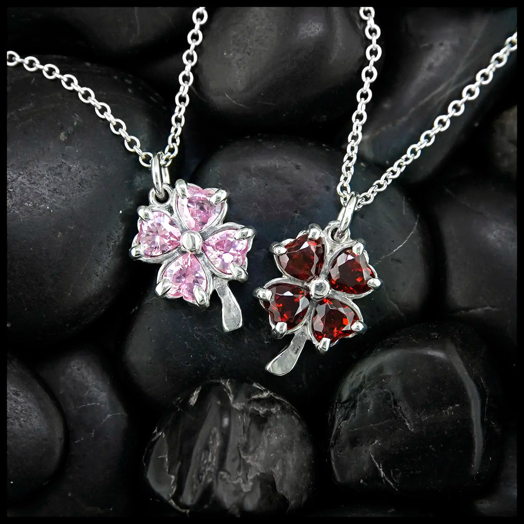 Cupid's Clover Pendants in Sterling Silver