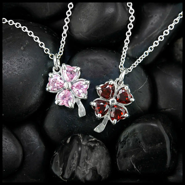 Cupid's Clover Pendants in Sterling Silver