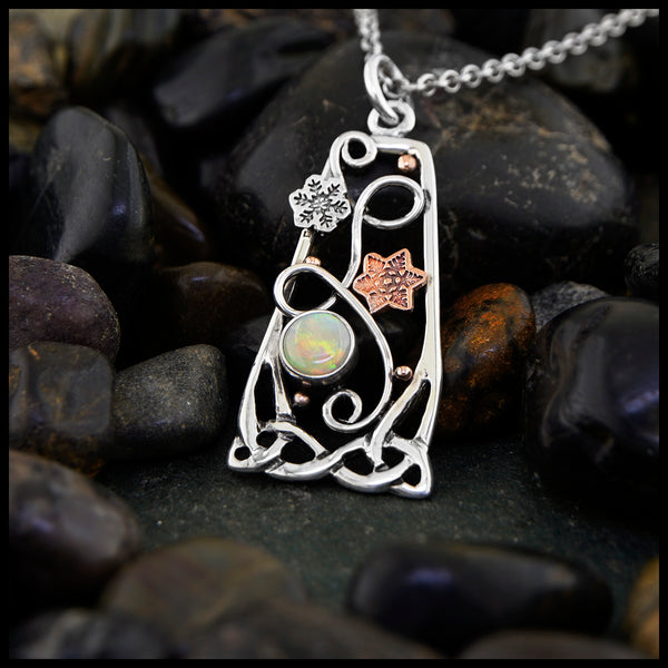 Opal Snowflake Pendant