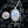 Blue Agate Custom Pendant in Sterling Silver
50mm x 32mm