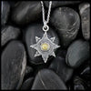 Celtic Waypoint Compass Pendants in Sterling Silver: Connemara Marble