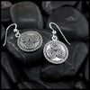 Newgrange Triskele Drop earrings in Sterling Silver