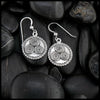 Newgrange Triskele Drop earrings in Sterling Silver