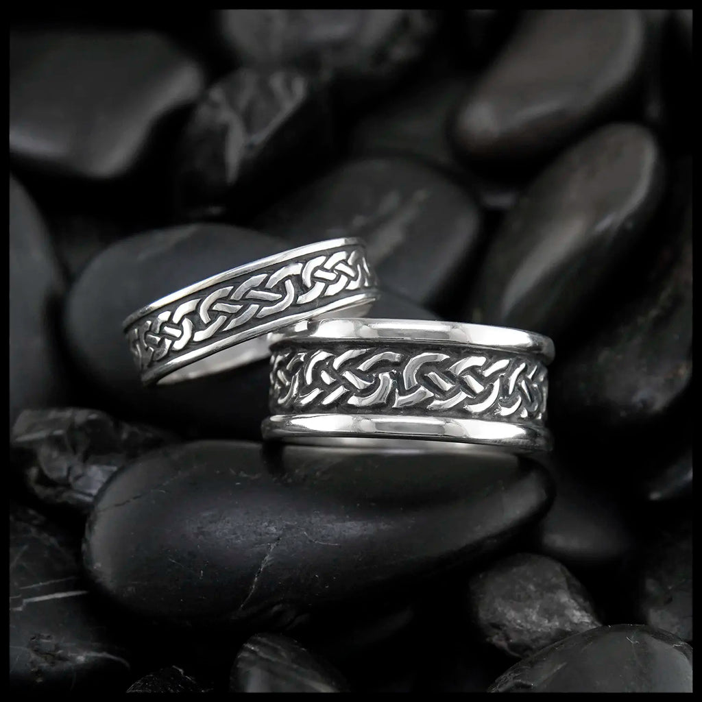 R1 & R32 Matching Josephine's Knot Bands in Sterling Silver