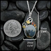 Shazar Agate Maple Syrup Pendant in Sterling Silver, 22K gold, and 18K Gold with citrines
35mm x 20mm