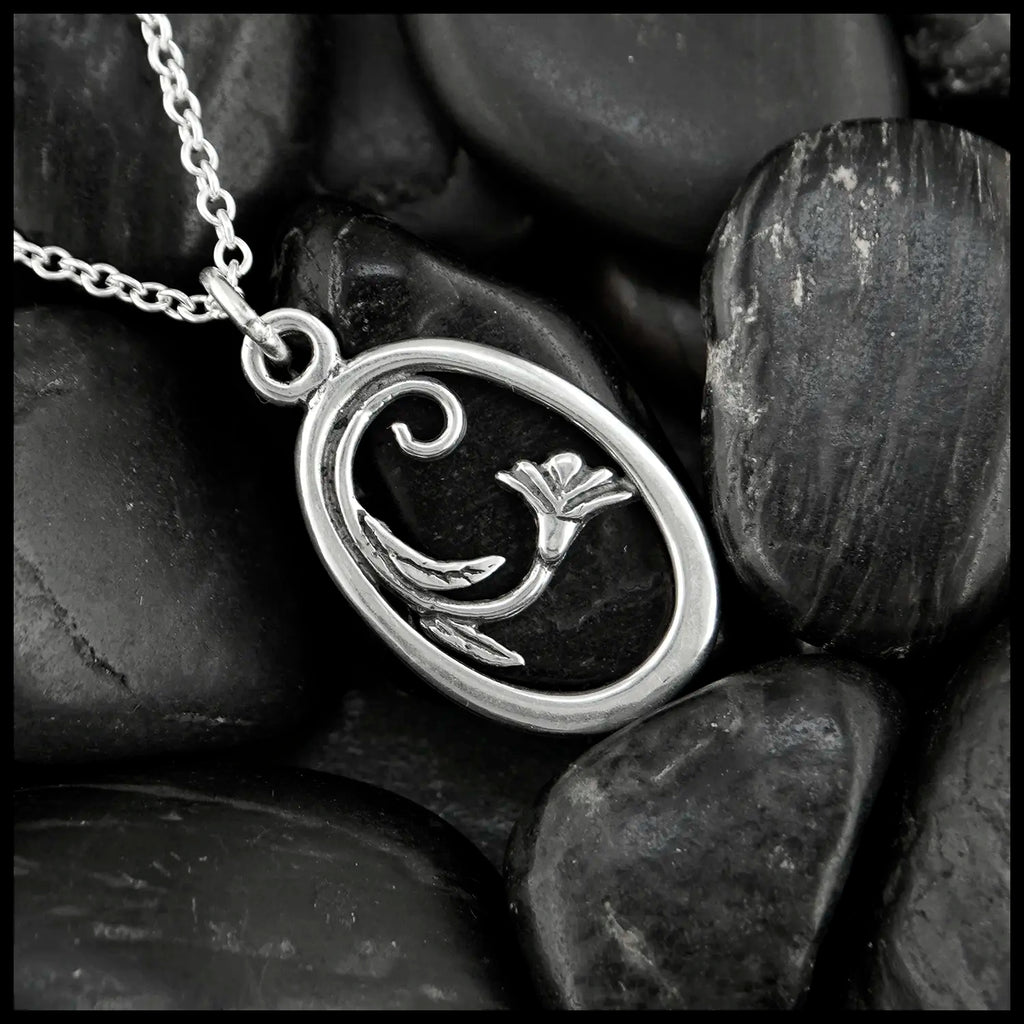 Spring Flower Pendant in Sterling Silver