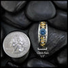 Montana Sapphire and Diamond Frame ring in 14K White and 18K Yellow Gold
12mm Face