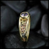 Purple Spinel Frame ring in 14K Yellow, White, and Rose Gold