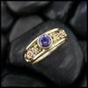 Purple Spinel Frame ring in 14K Yellow, White, and Rose Gold