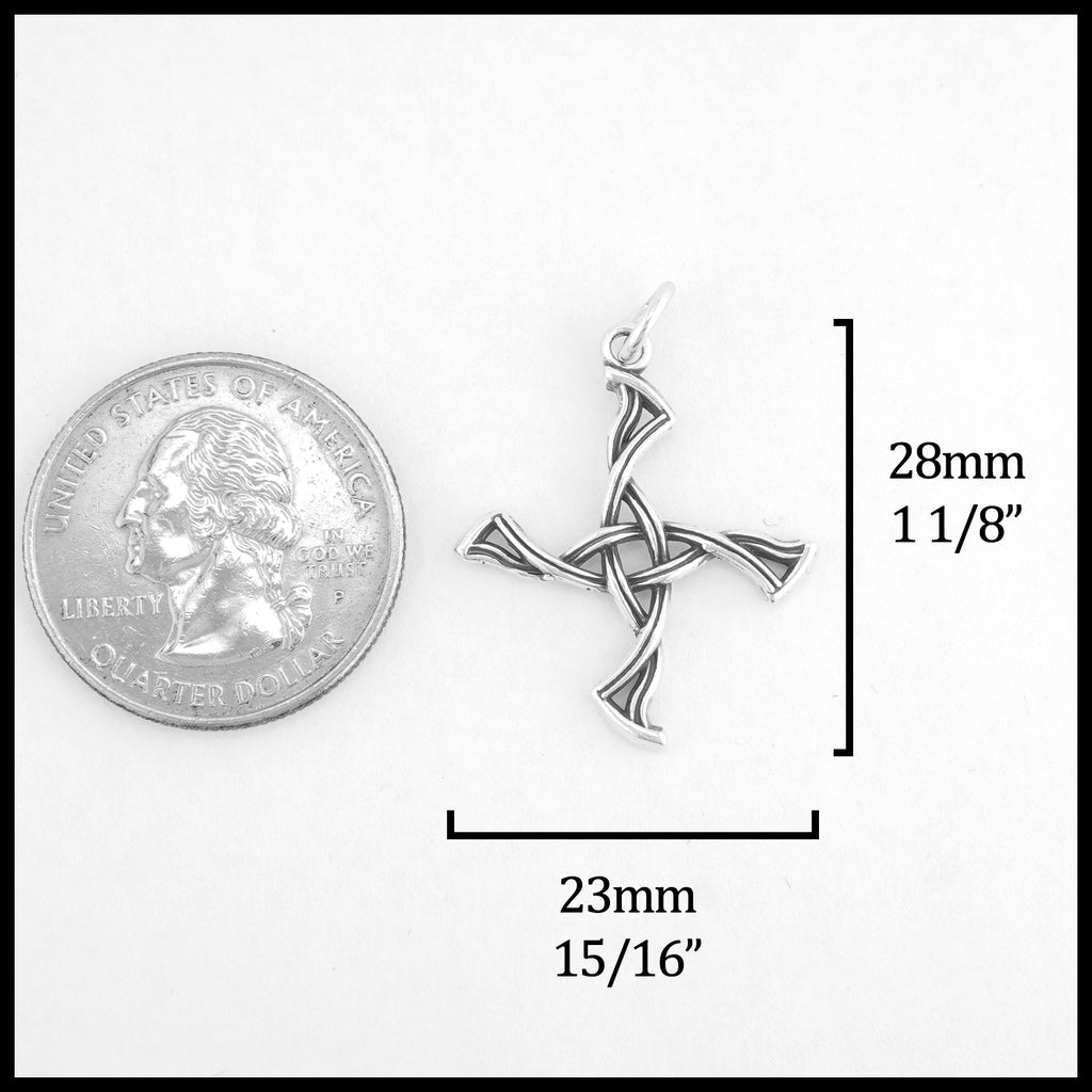 Length 28mm 1 1/8" width 23mm 15/16"