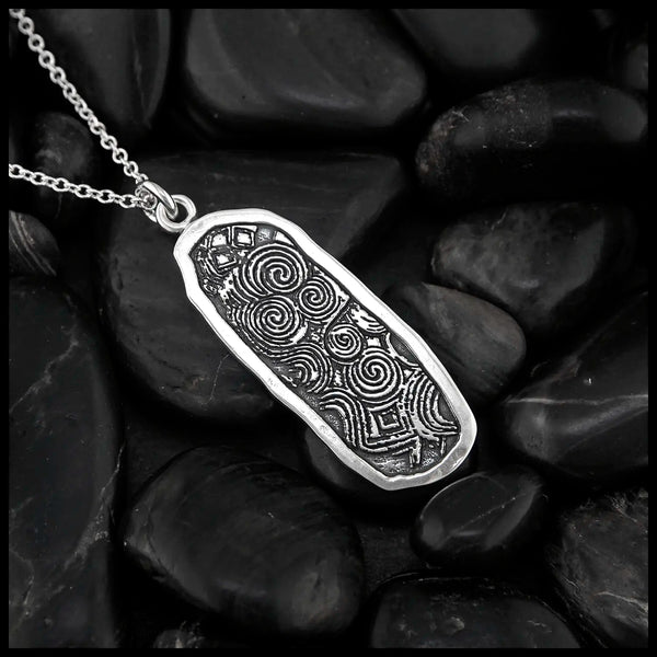 Newgrange Kerbstone Pendant in Sterling Silver