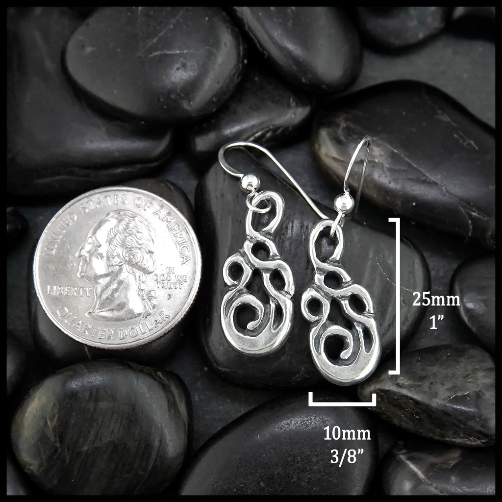 Clíodhna Drop Earrings in Sterling Silver
25mm x 10mm