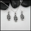Clíodhna Pendant and Drop Earrings in Sterling Silver