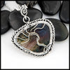 Moss Agate Tree Pendant in Sterling Silver