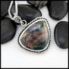 Moss Agate Tree Pendant in Sterling Silver