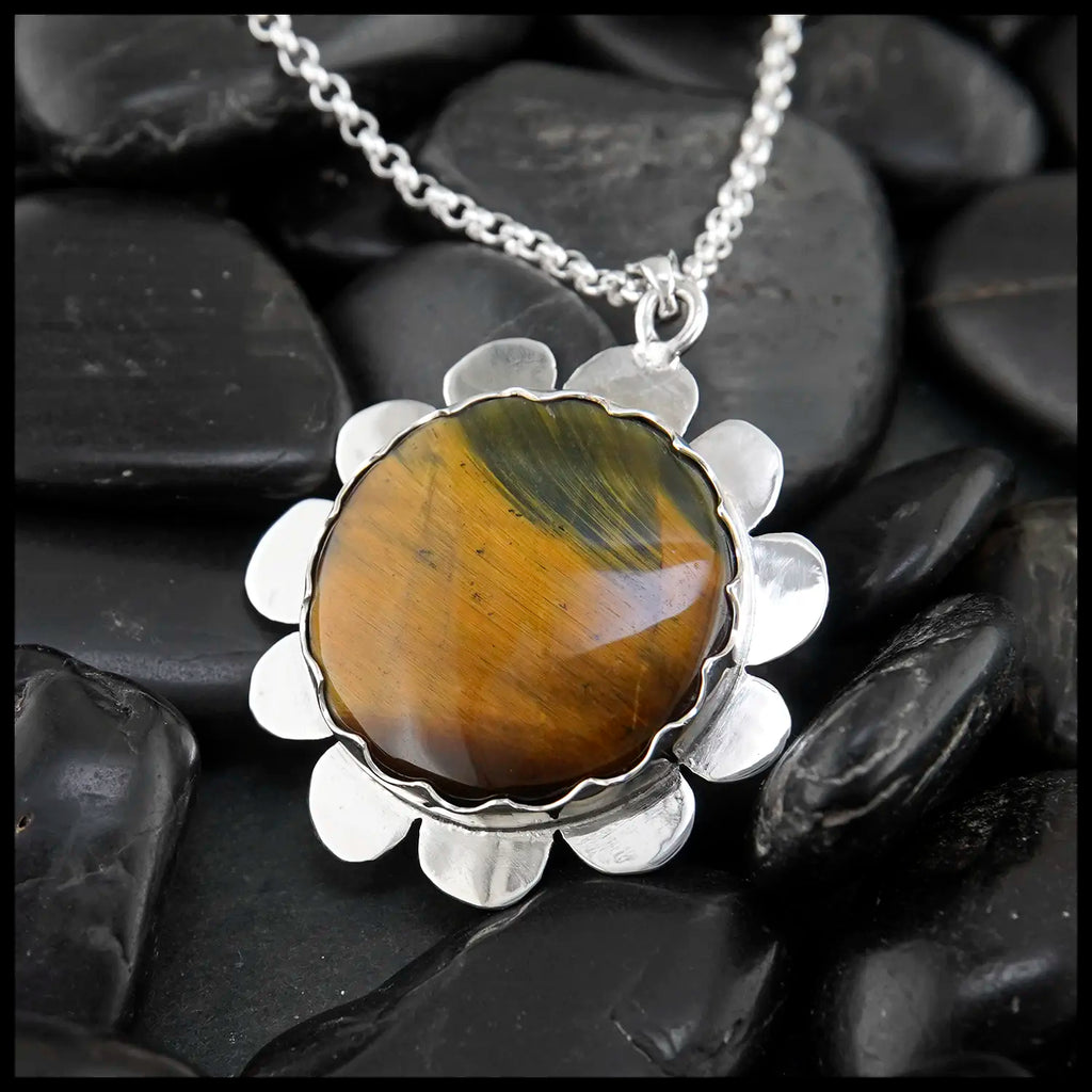 Tiger's Eye Pendant in Sterling Silver