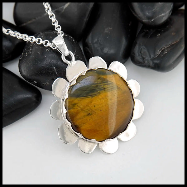Tiger's Eye Pendant in Sterling Silver