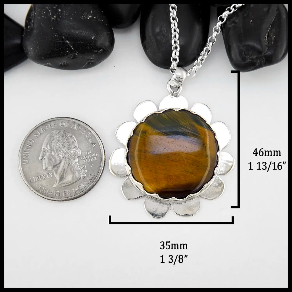 Tiger's Eye Pendant in Sterling Silver
46mm x 35mm