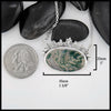 Moss Agate Ivy Pendant in Sterling Silver
35mm x 25mm
