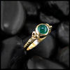 Trinity Knot Emerald Ring in 14K Yellow Gold