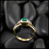 Trinity Knot Emerald Ring in 14K Yellow Gold