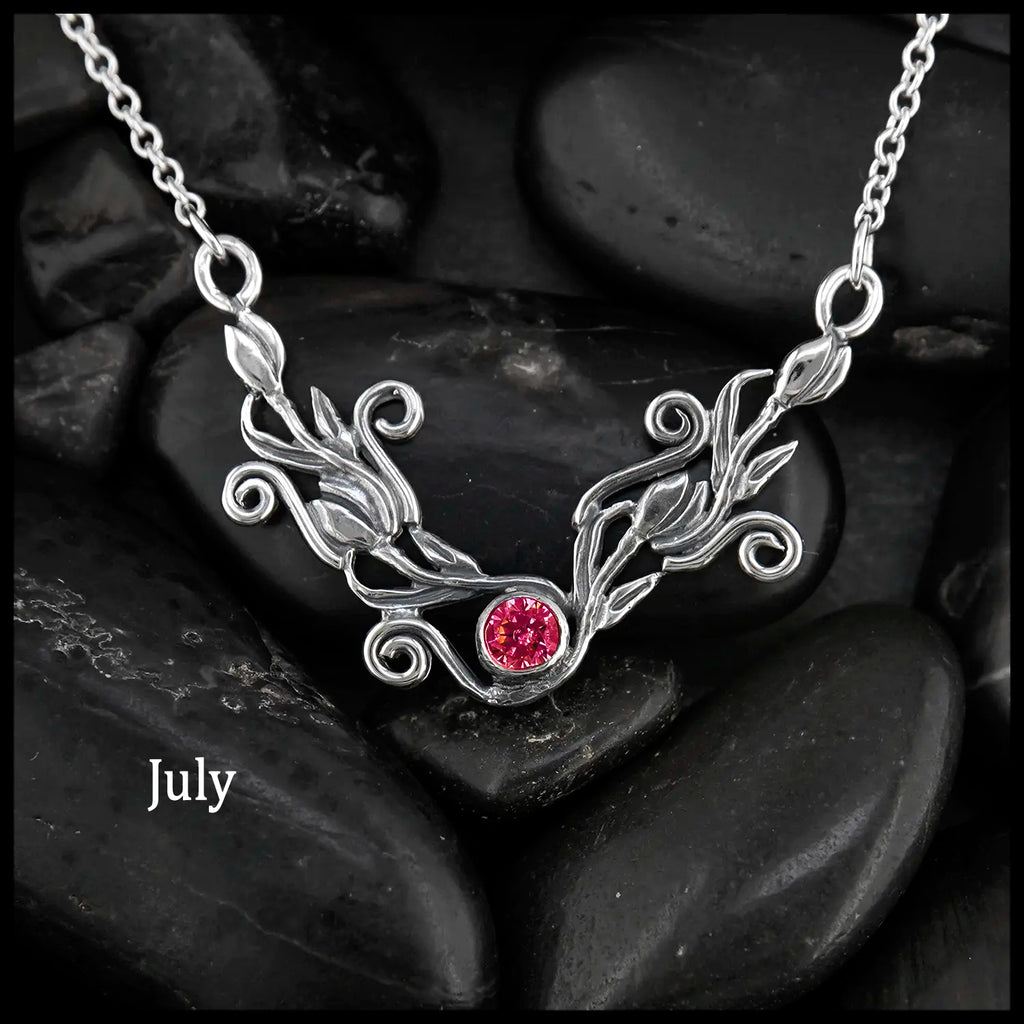 Tulip Bar Necklace- July