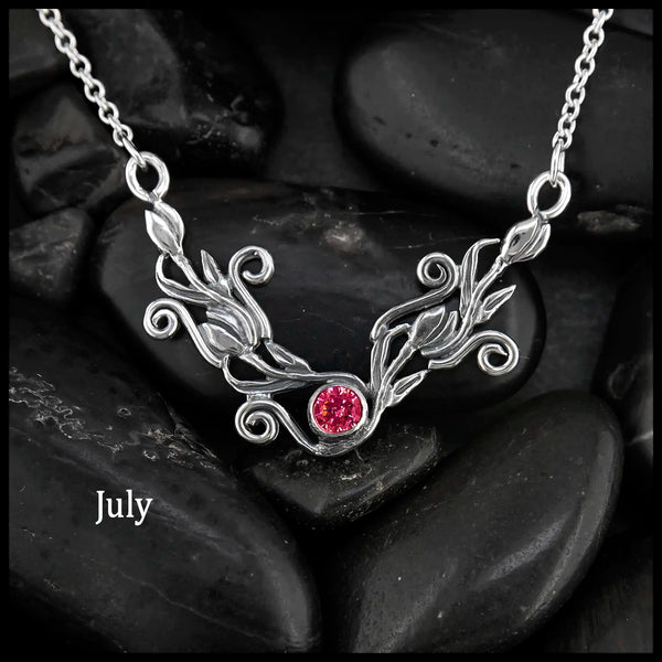 Tulip Bar Necklace- July