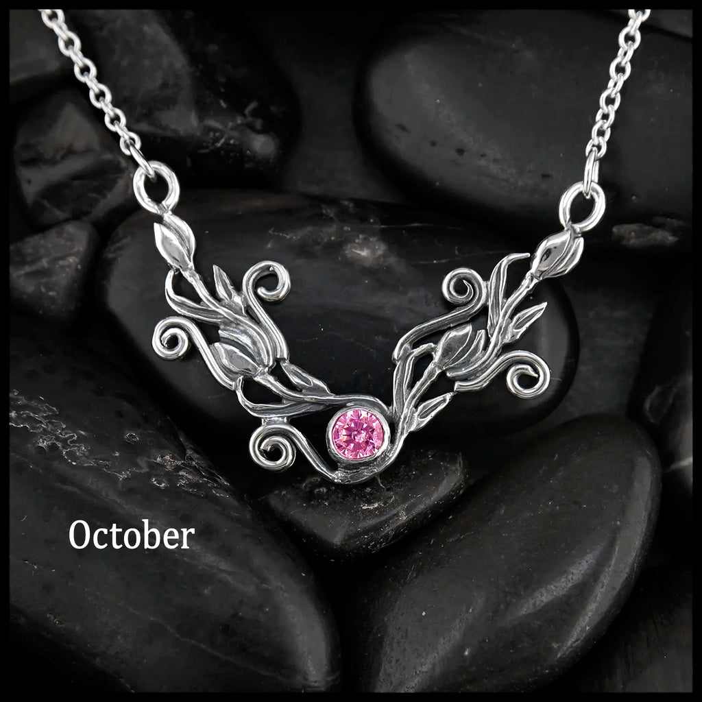 Tulip Bar Necklace- October