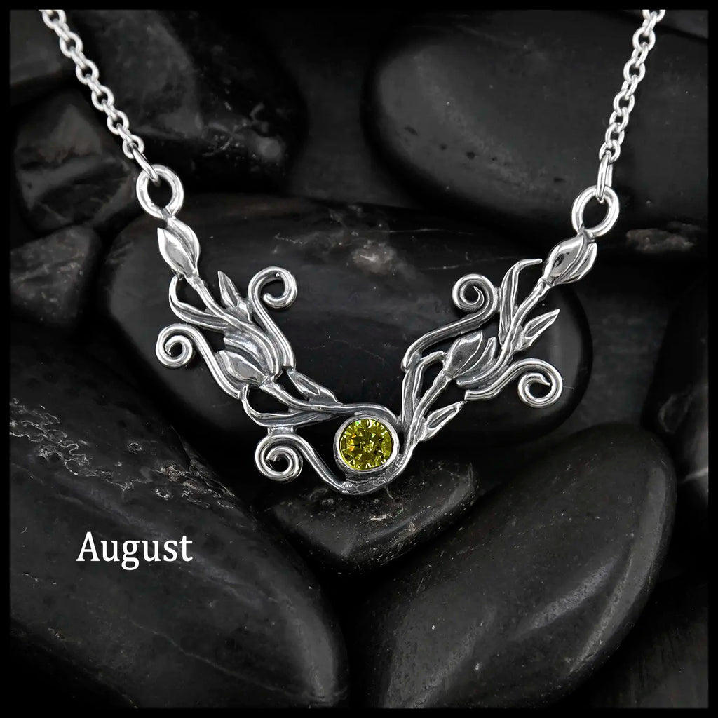 Tulip Bar Necklace- August