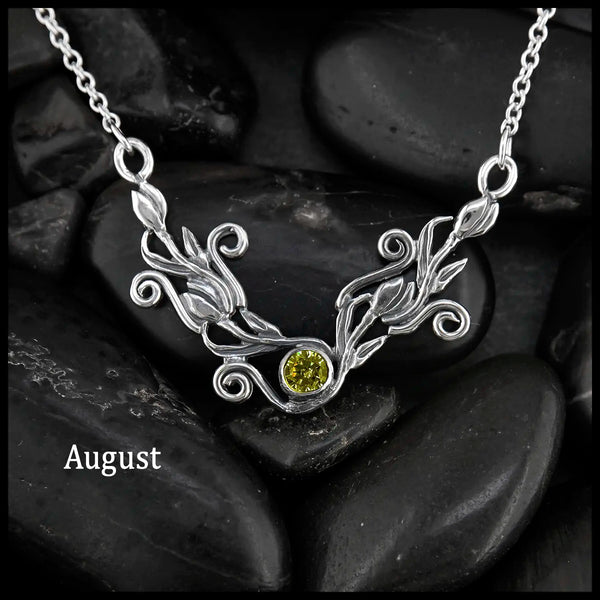 Tulip Bar Necklace- August