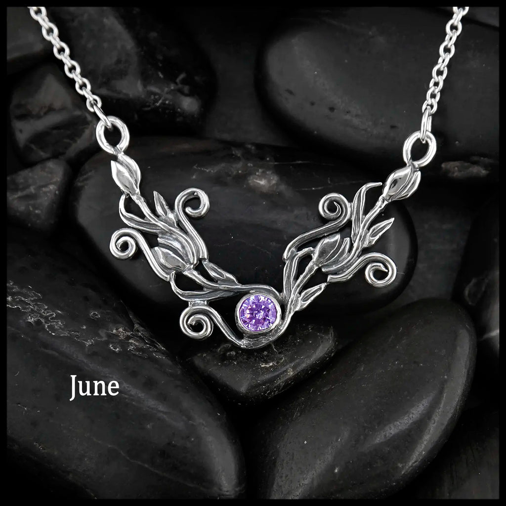 Tulip Bar Necklace- June