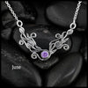 Tulip Bar Necklace- June