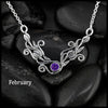 Tulip Bar Necklace- February