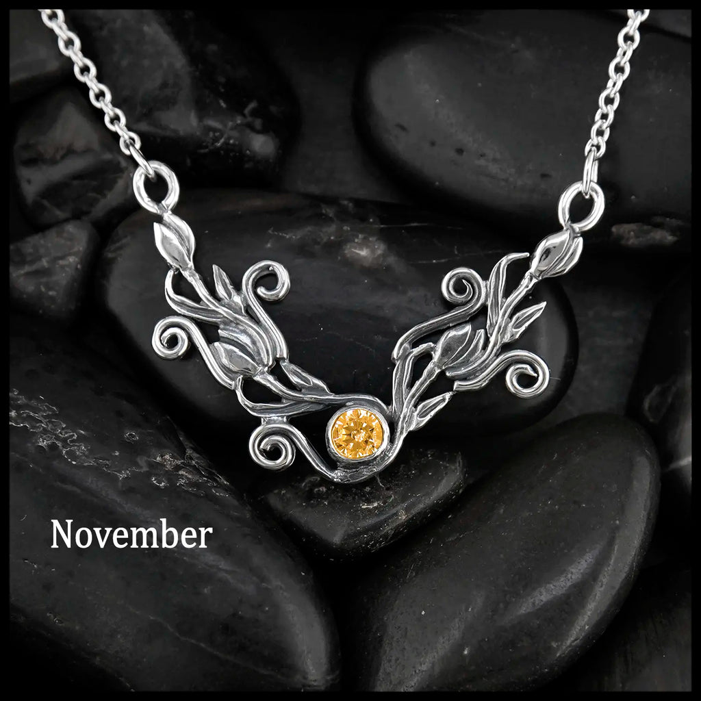 Tulip Bar Necklace- November