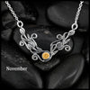 Tulip Bar Necklace- November