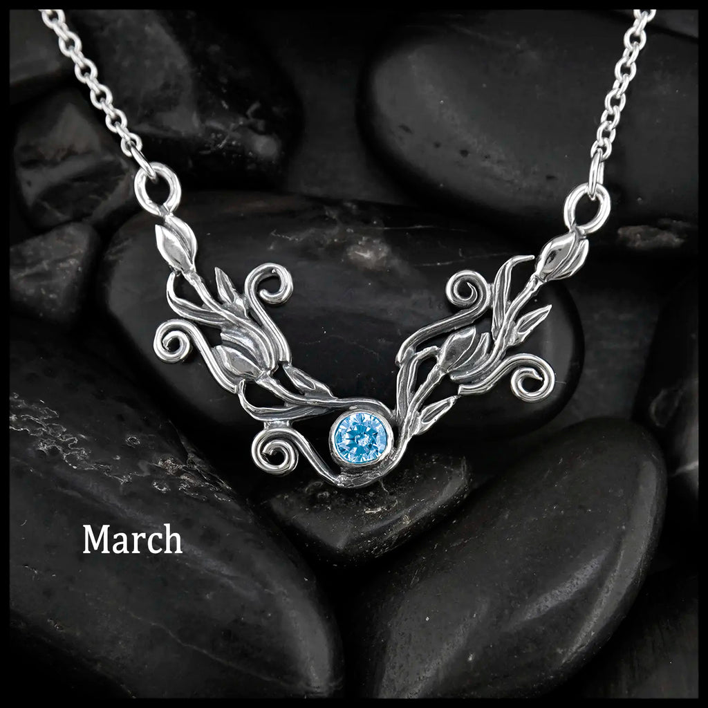 Tulip Bar Necklace- March