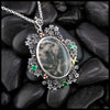 Brigid's Bouquet Pendant with Moss Agate and Tsavorite in Sterling Silver, 14K Rose Gold, and 18K Yellow Gold- Pendant B