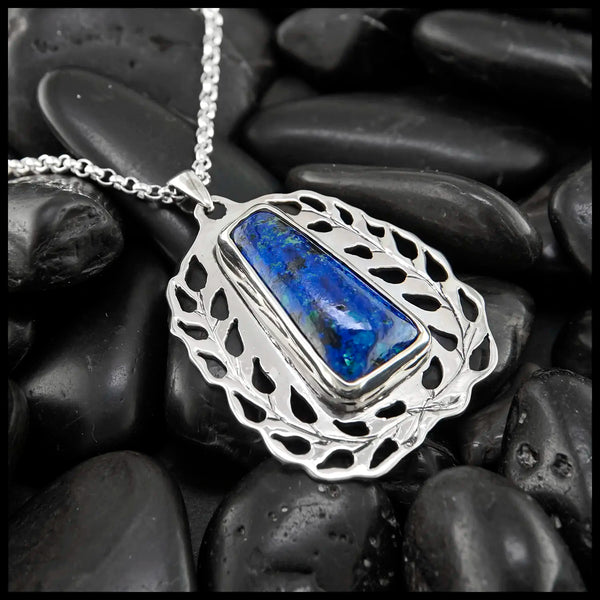 Malachite Pendant in Sterling Silver