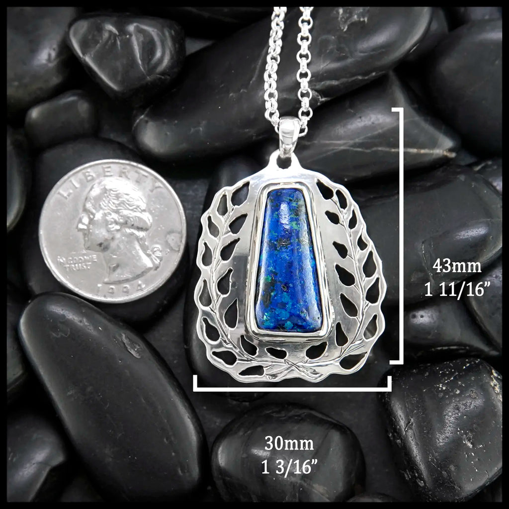 Malachite Pendant in Sterling Silver