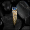 Ceylon Sapphire Tapered Knot ring in 14K Yellow Gold
