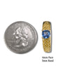 Ceylon Sapphire Tapered Knot ring in 14K Yellow Gold