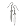 Sterling Silver Sword Drop Earrings