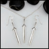 Sterling Silver Sword Pendant and Drop Earrings