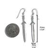 Sterling Silver Sword Drop Earrings